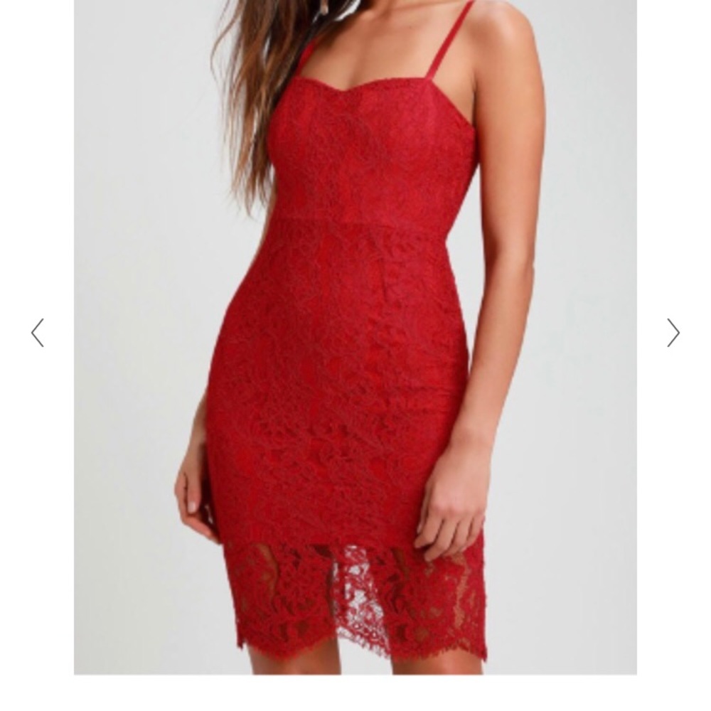 Red Lace Lulus Dress